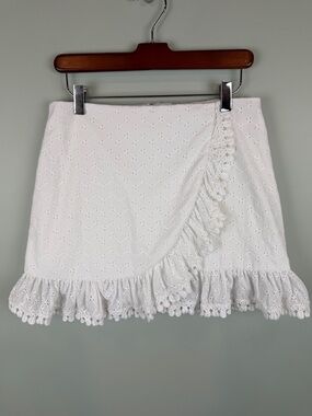Lilly Pulitzer White Ditsy Vine Eyelet Ellia Skort size 2 Preppy